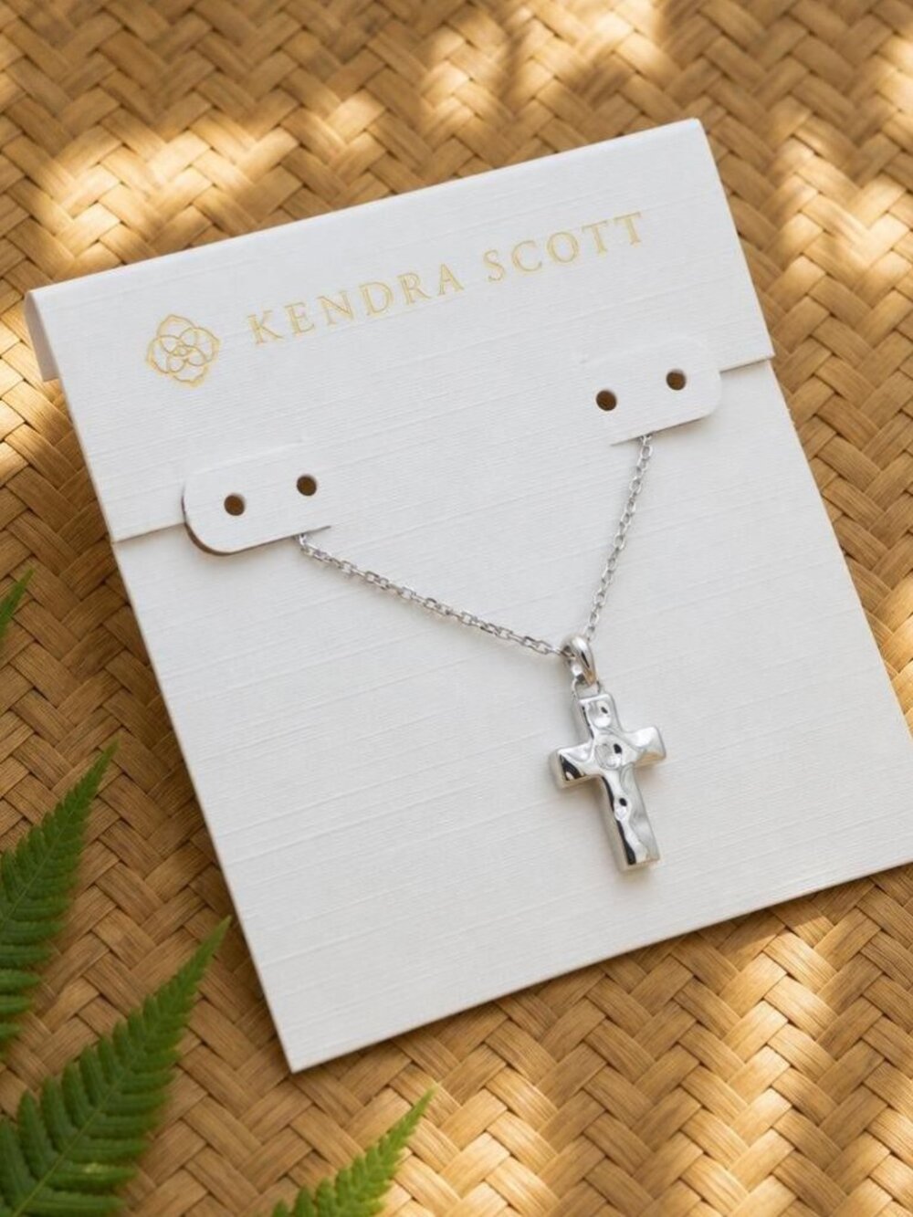 Kendra Scott Cross Silver Pendant Necklace, 19" Chain